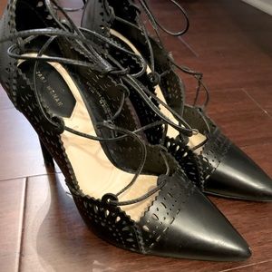 Gorgeous Zara leather lace up pumps size 38 originally $180